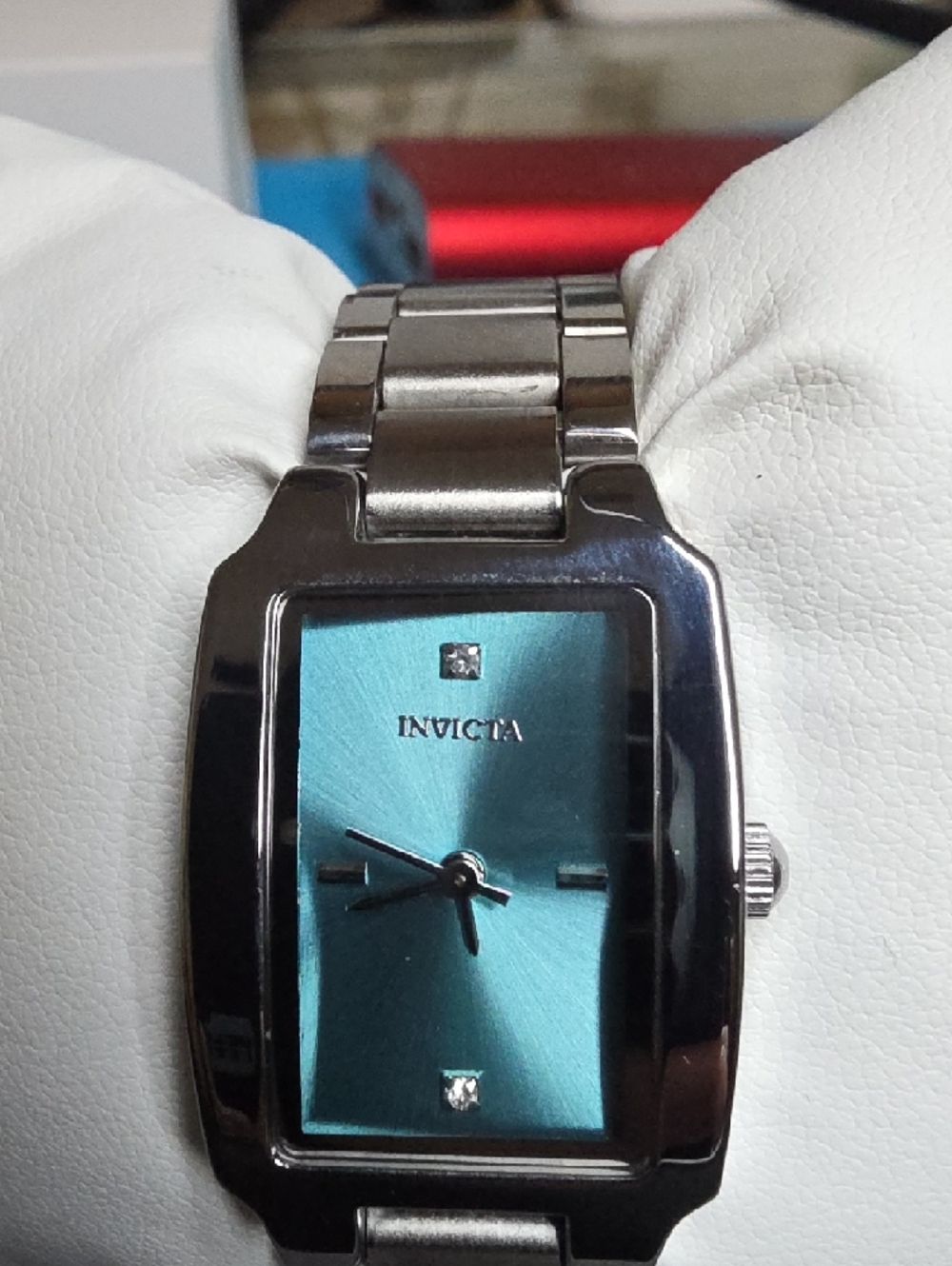 Invicta Stainless Steel Watch with Teal Sunburst Dial - Picture 4 of 9